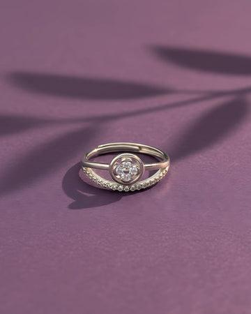Luna Bloom Adjustable Ring | 925 sterling silver ring
