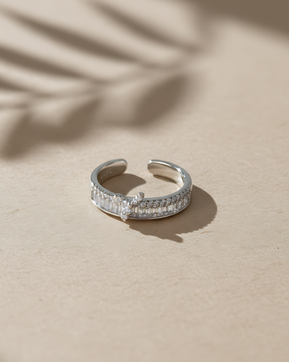 Diamond Elegance Adjustable Ring