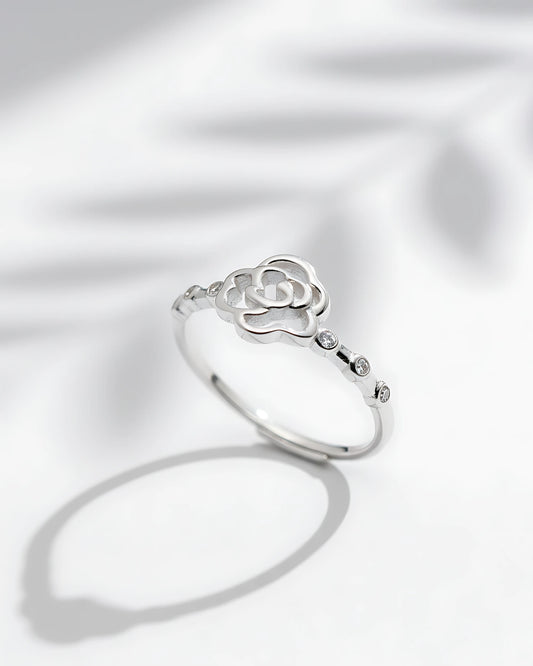 Rose Bliss Adjustable Ring | 925 sterling silver ring