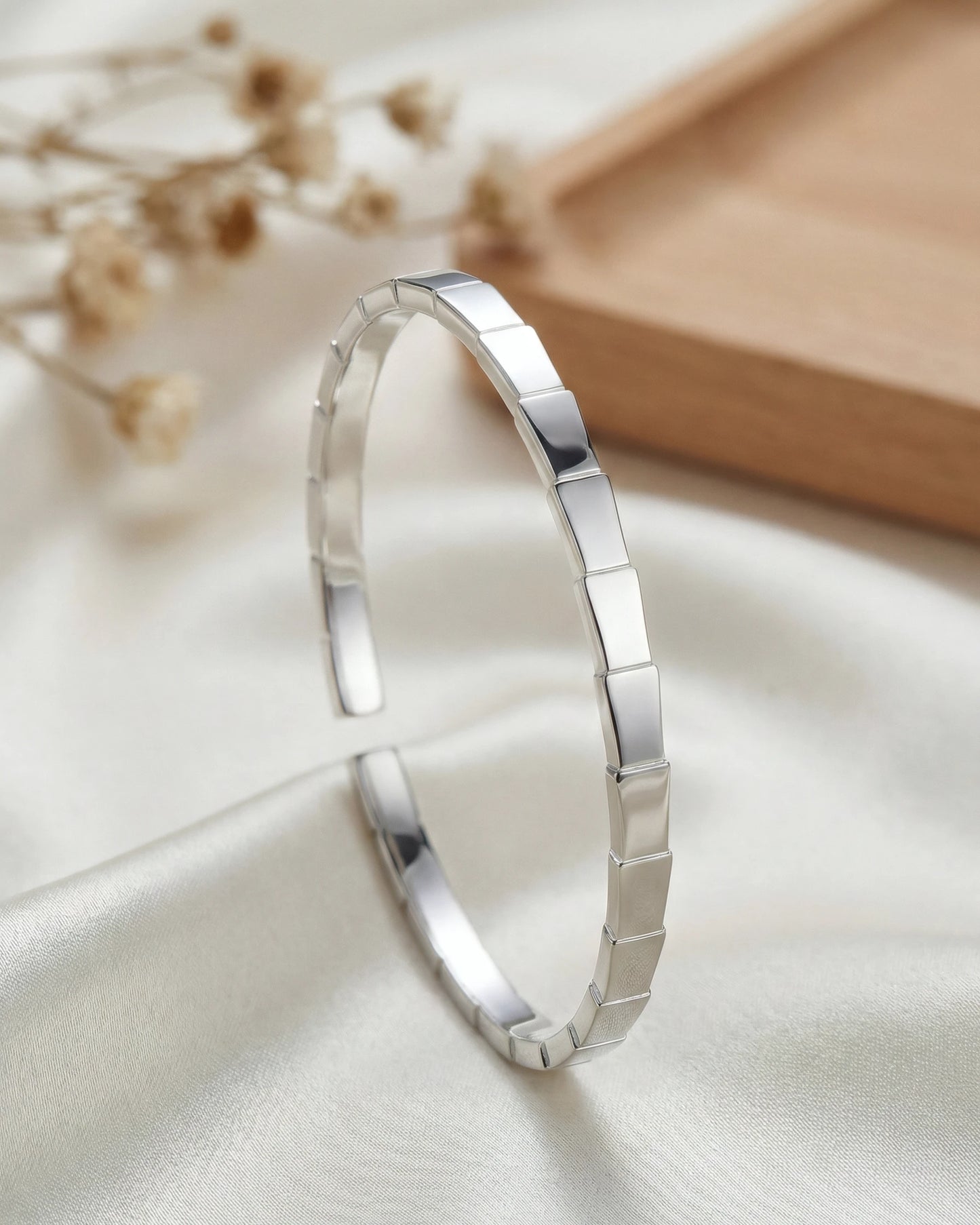 Structured Block Cuff Bangle