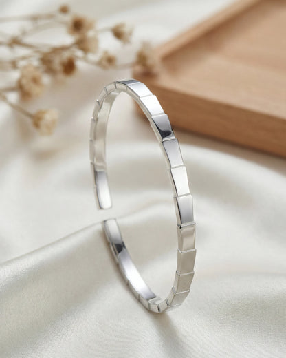 Structured Block Cuff Bangle