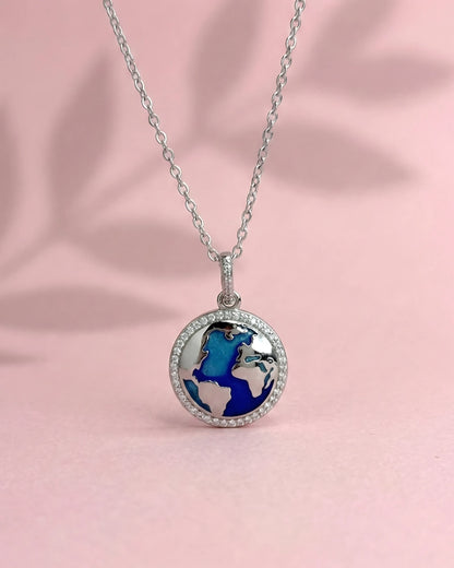 Blue Earth Globe Pendant