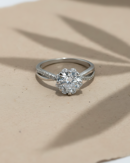 Blossom Halo Twist Ring