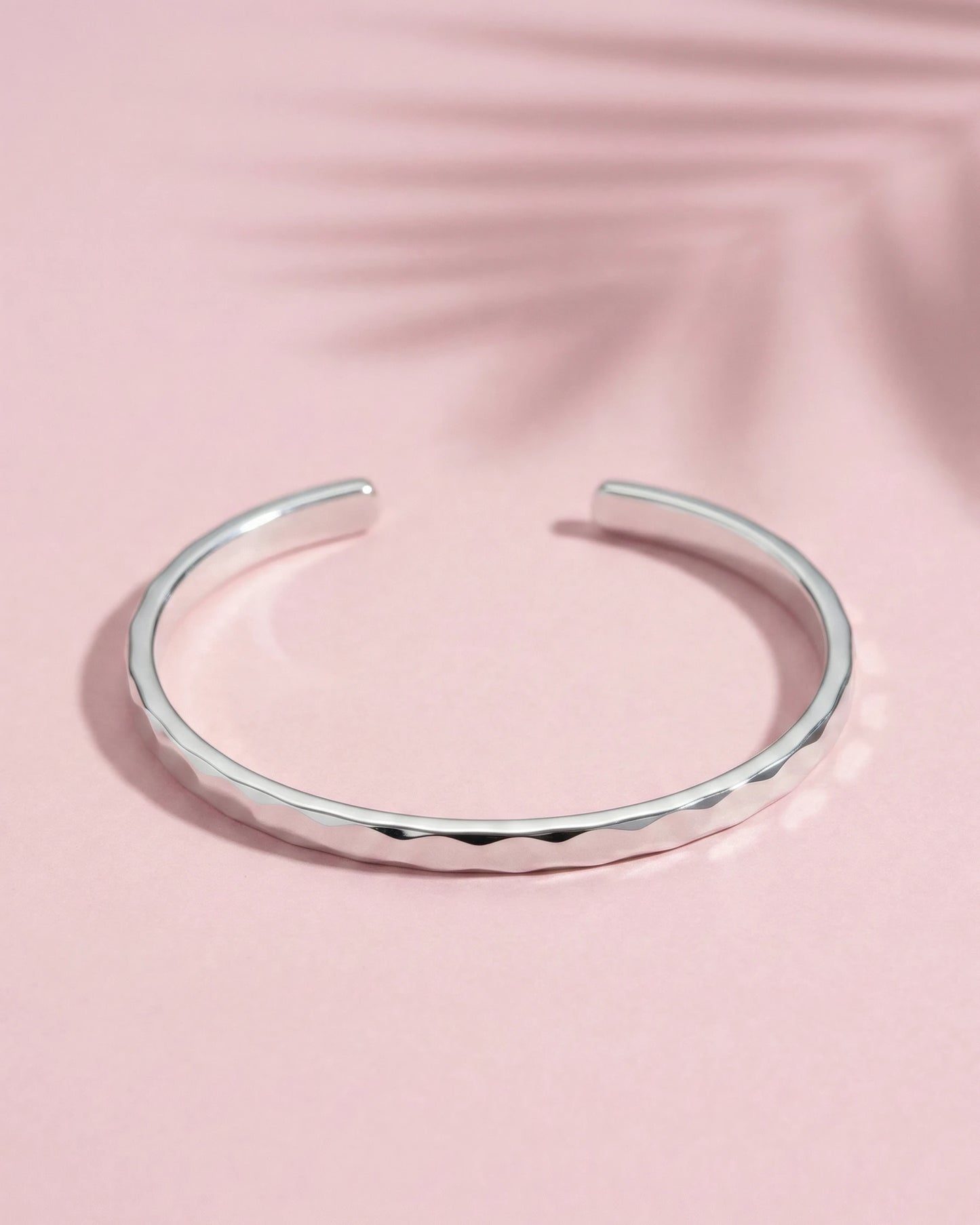 Faceted Open Cuff Bangle