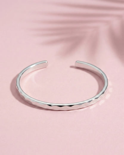 Faceted Open Cuff Bangle