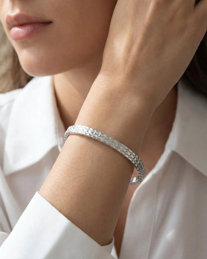Textured Ridge Bangle Cuff