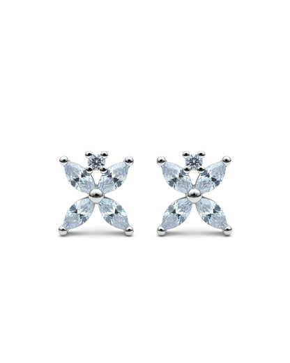 Butterfly Crown Stud Earrings | 925 Sterling Silver