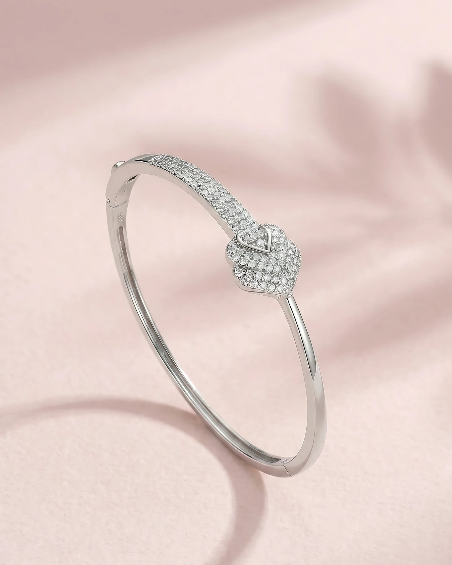 Pave Heart Bangle