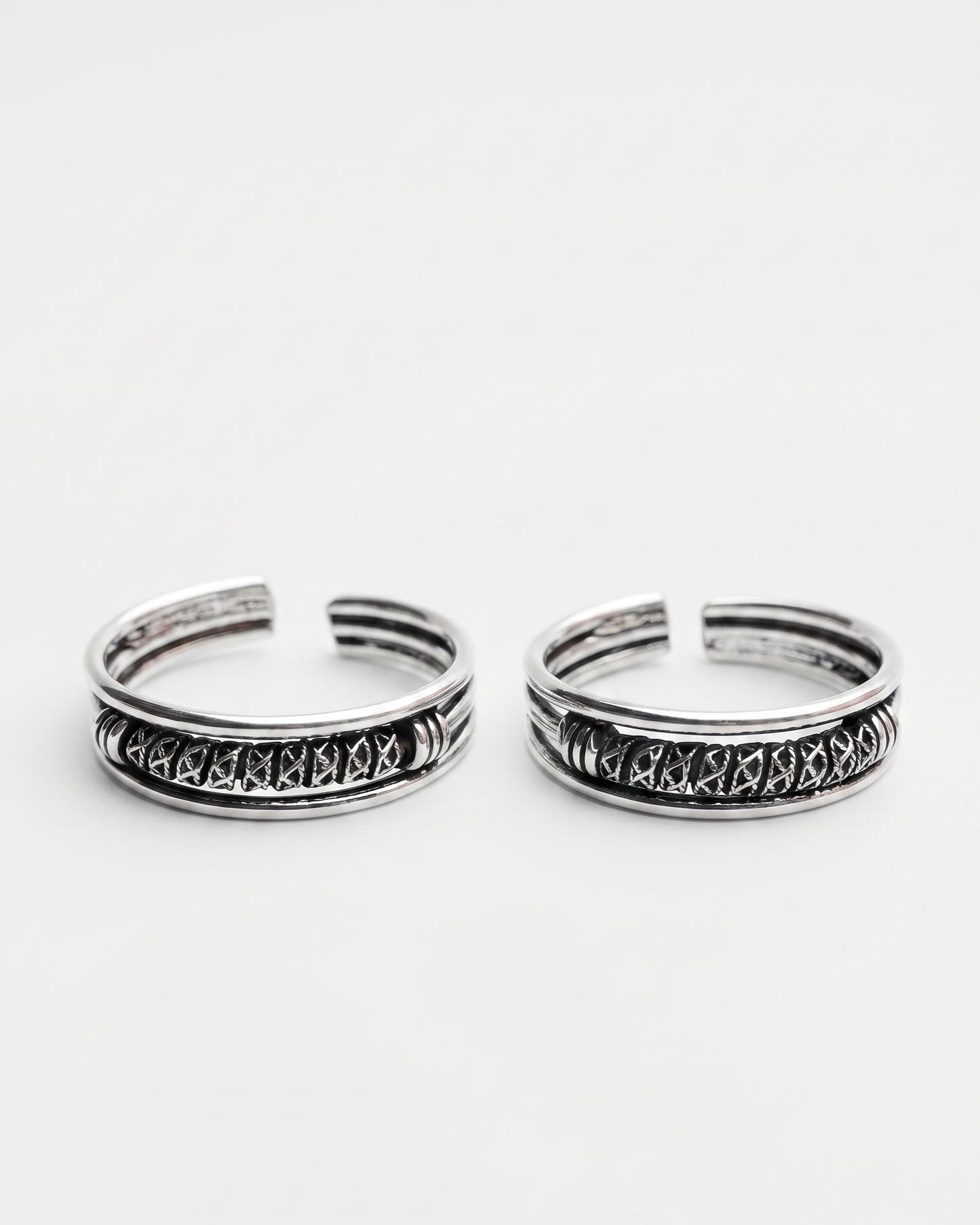 Woven Geometric Toe Rings