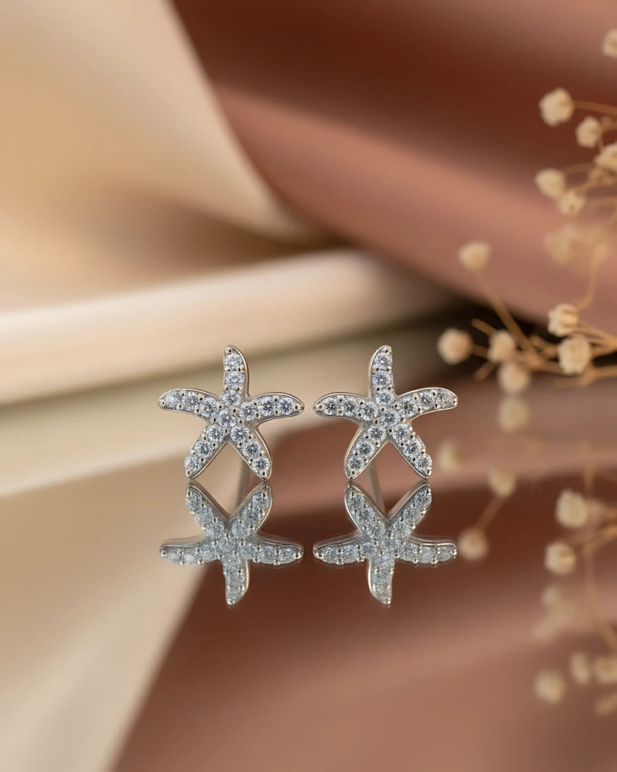 Coastal Starfish Stud Earrings | 925 Sterling Silver