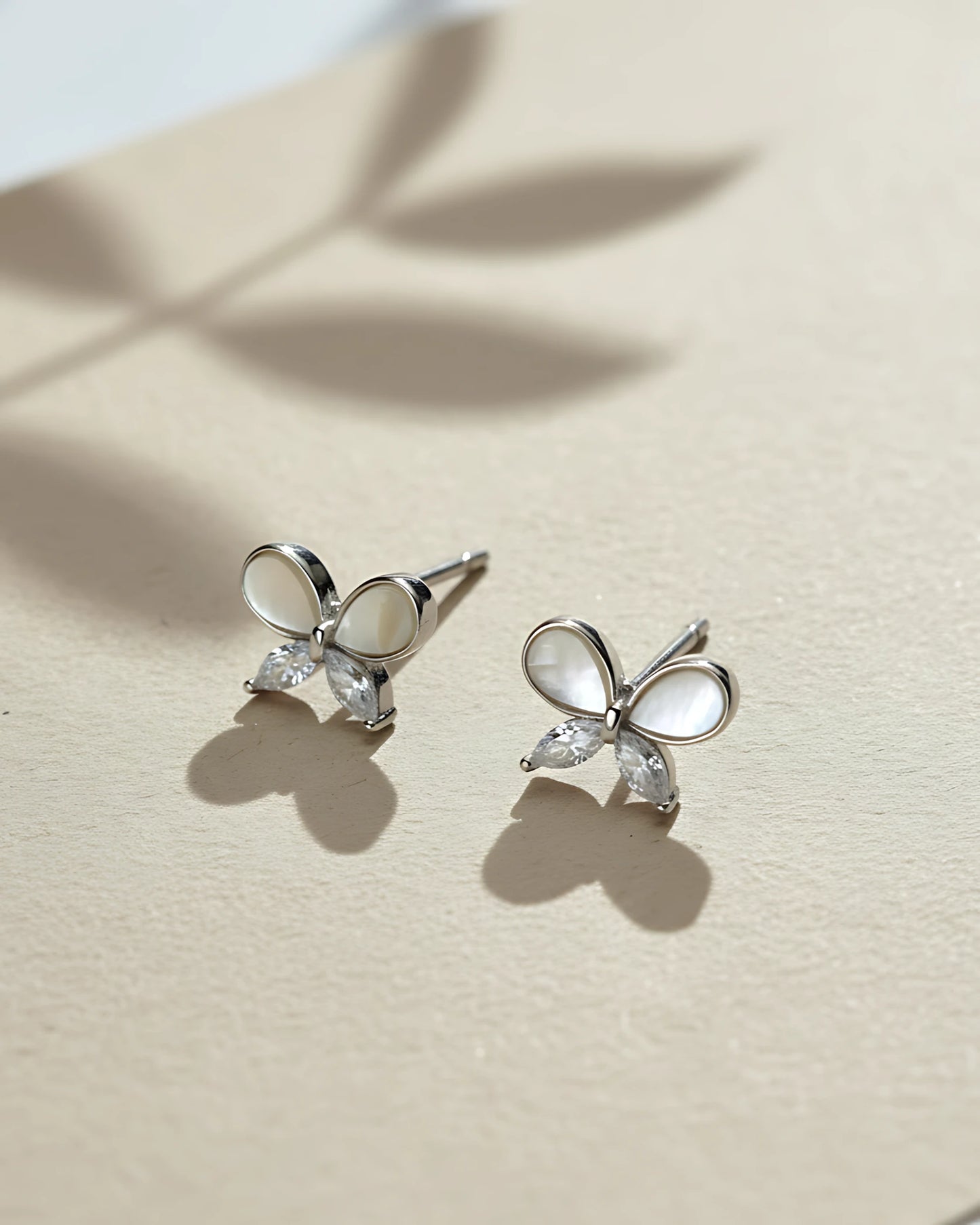 Pearl Blossom Butterfly Earrings