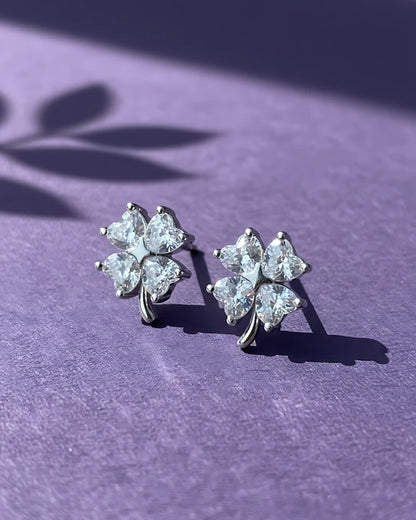 Lucky Clover Stud Earrings | 925 Sterling Silver