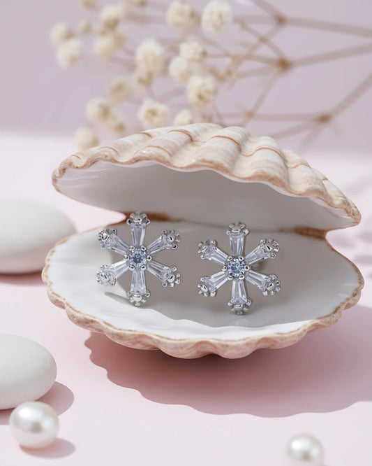 Frost Flare Stud Earrings | 925 Sterling Silver