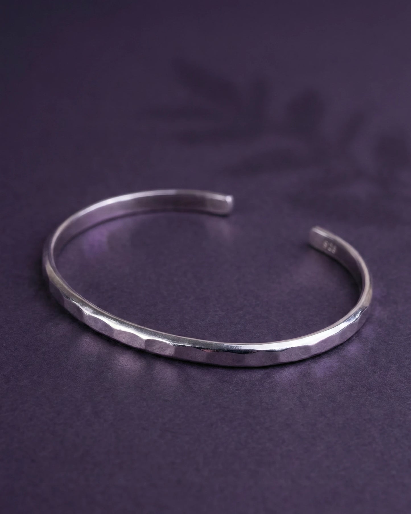 Faceted Open Cuff Bangle