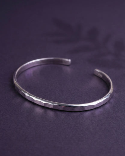 Faceted Open Cuff Bangle