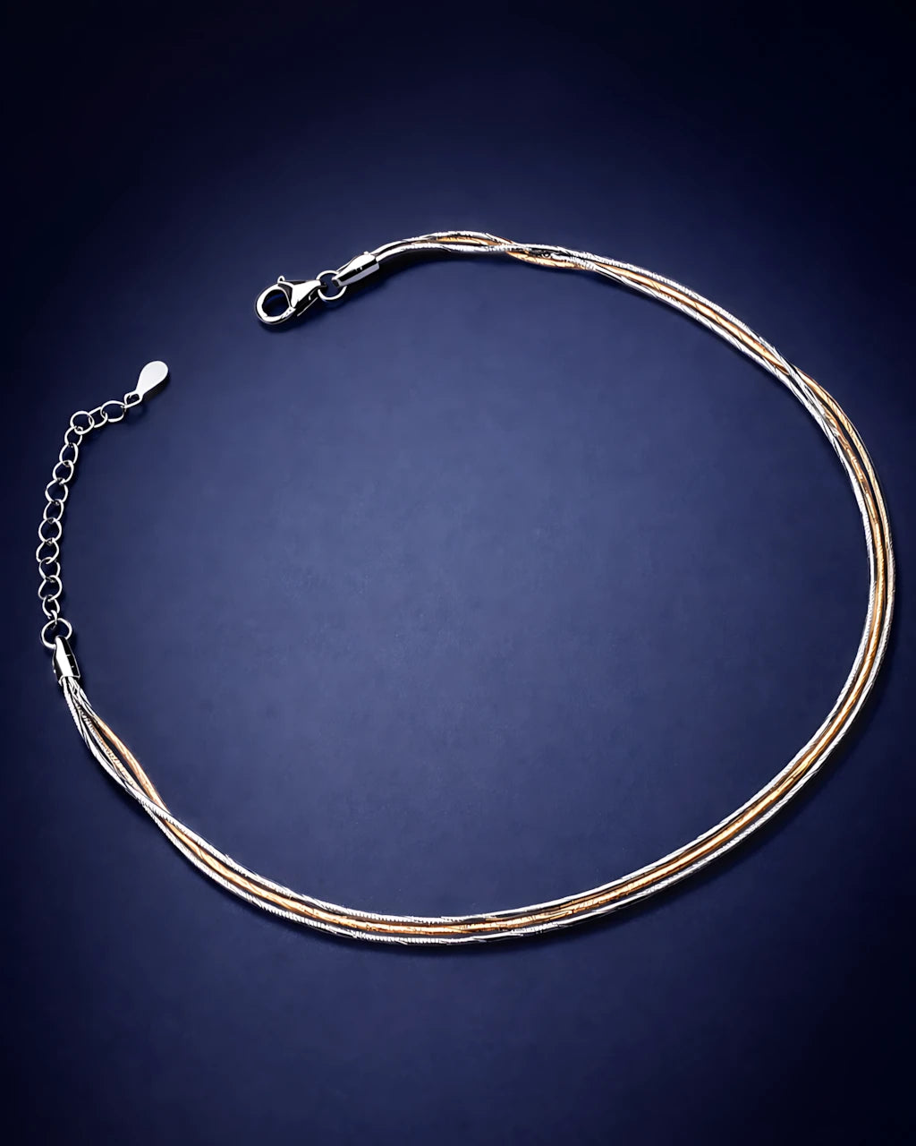 Two Tone Braided Single Anklet