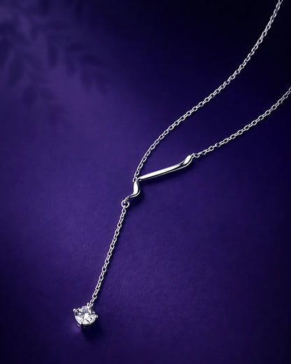 Sleek Wave Drop Pendant