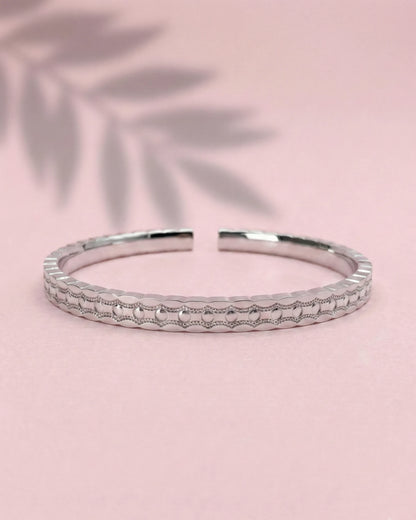Textured Ridge Bangle Cuff