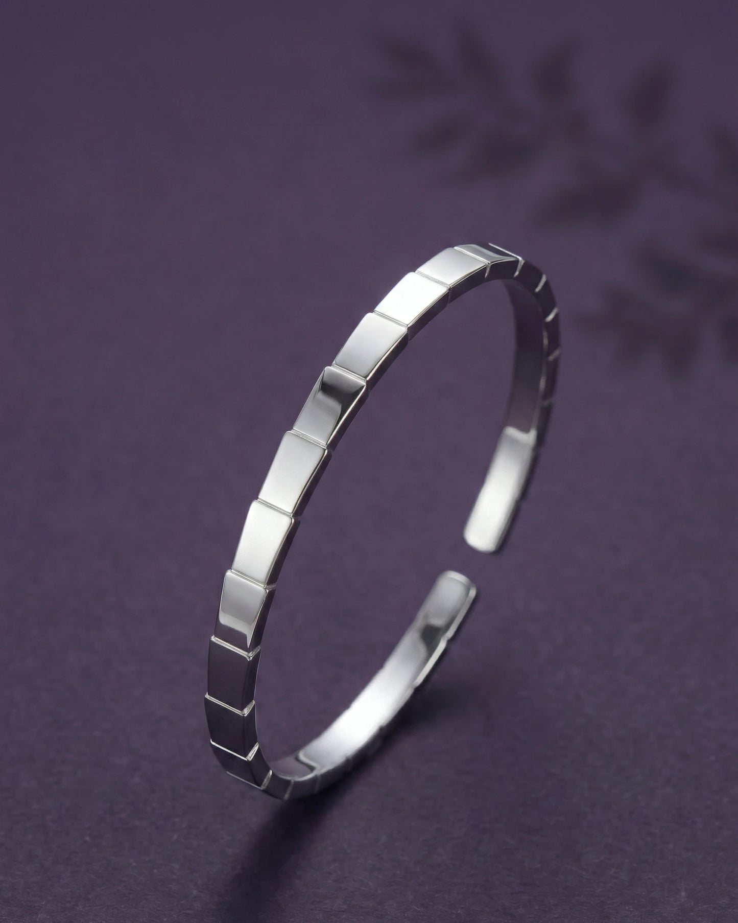 Structured Block Cuff Bangle