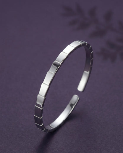 Structured Block Cuff Bangle