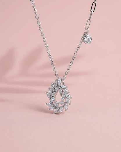 Marquise Leaf Wreath Pendant