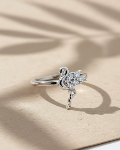 Feather Fan Adjustable Ring