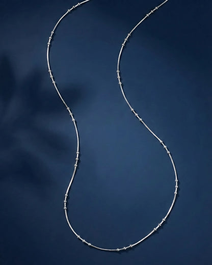 Sleek Beaded Snake Chain