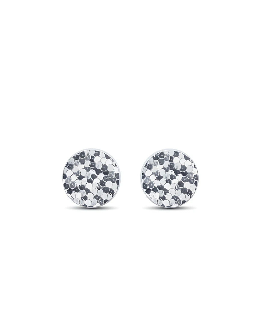 Moonlight Scale Studs | 925 Sterling Silver Earrings