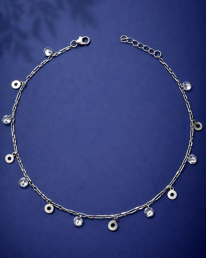 Gleaming Drops Single Anklet