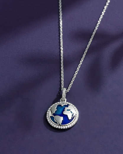 Blue Earth Globe Pendant
