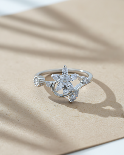 Celestial Bloom Adjustable Ring