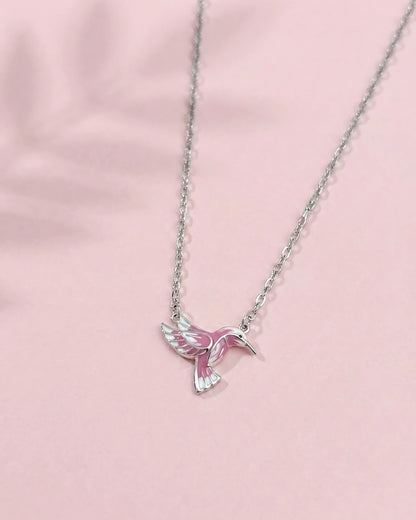 Pink Hummingbird Pendant