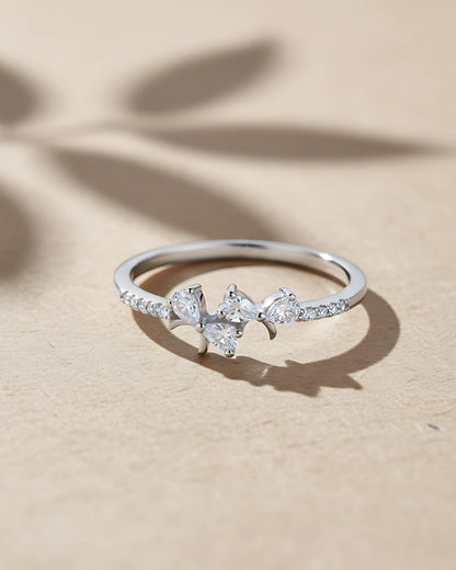 Trinity Butterfly Adjustable Ring