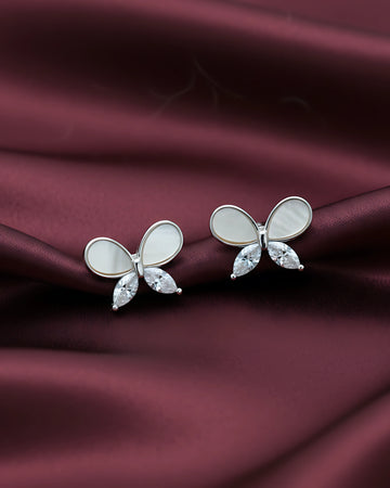 Pearl Blossom Butterfly Earrings | 925 sterling silver earrings