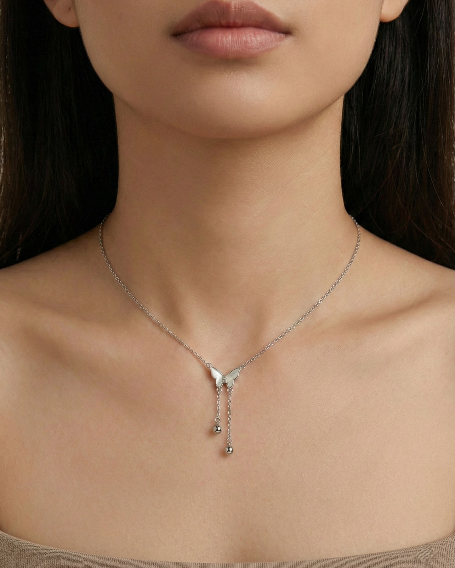 Pearlescent Butterfly Pendant