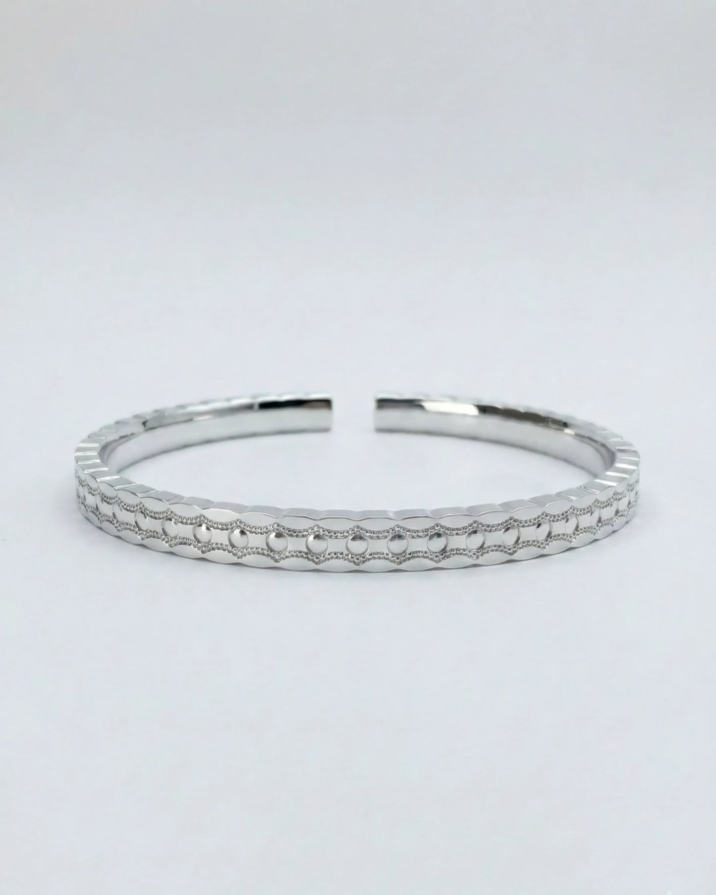 Textured Ridge Bangle Cuff