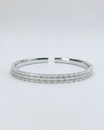 Textured Ridge Bangle Cuff