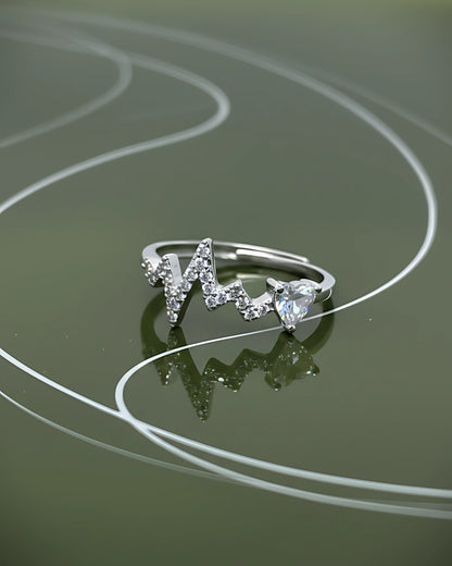 Heartbeat Harmony Adjustable Ring