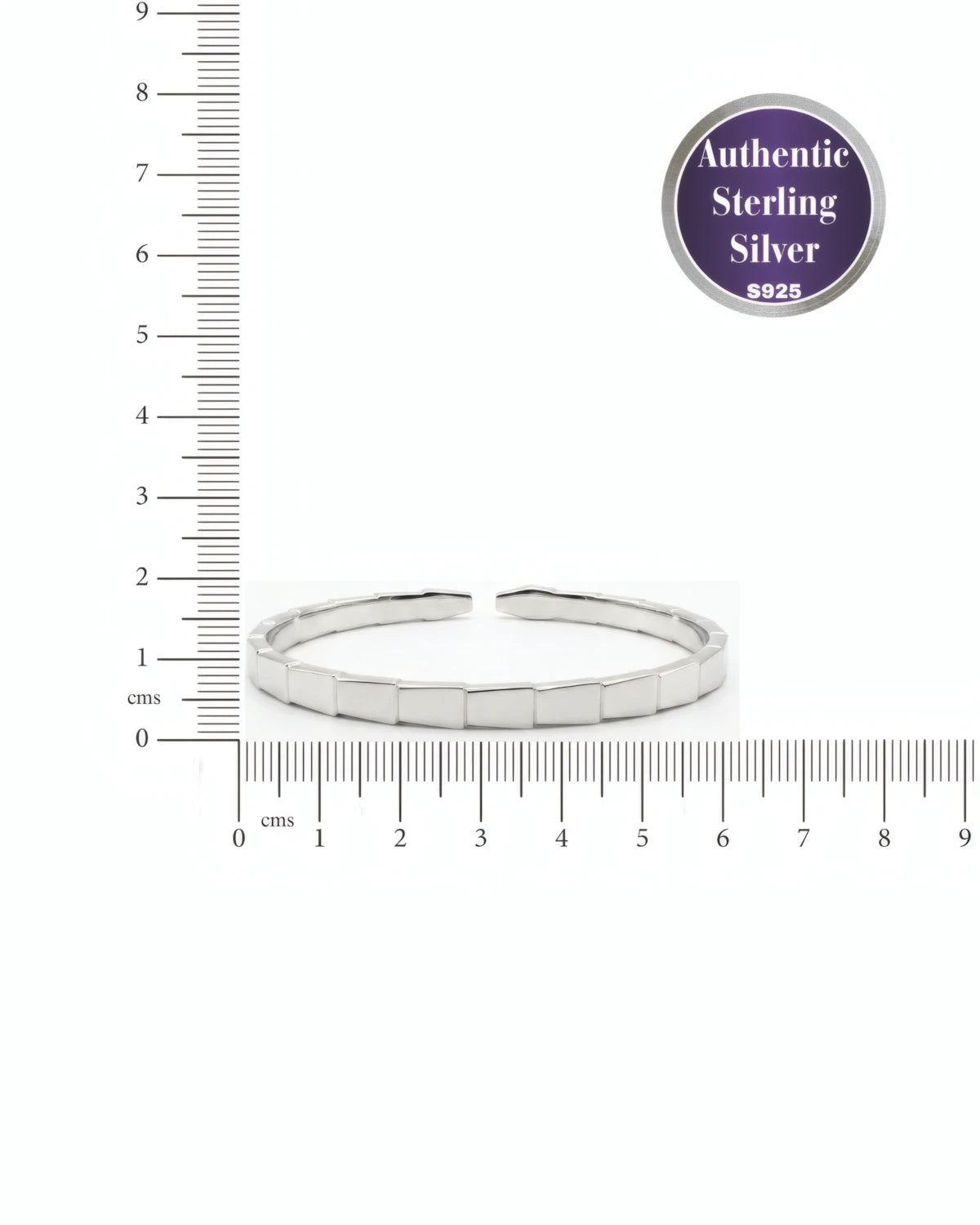 Structured Block Cuff Bangle