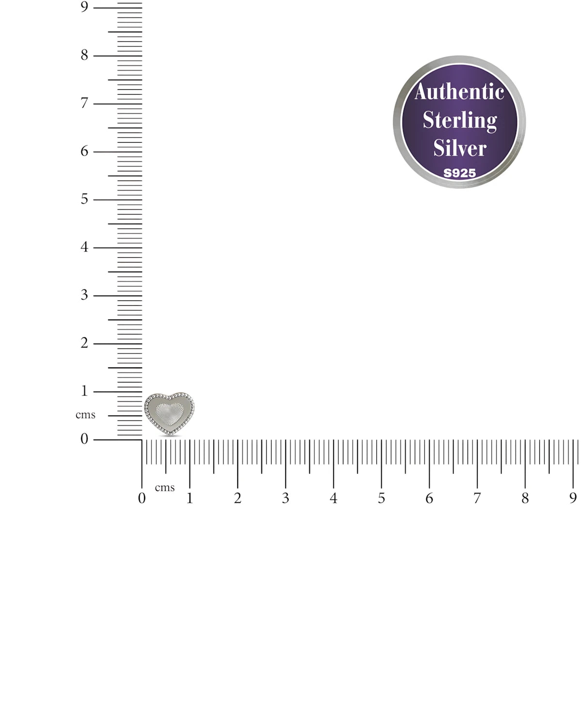 Engraved Heart Silver Earrings | 925 Sterling Silver Laser Etched Studs