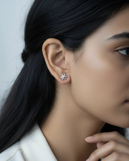 Frost Flare Stud Earrings | 925 Sterling Silver