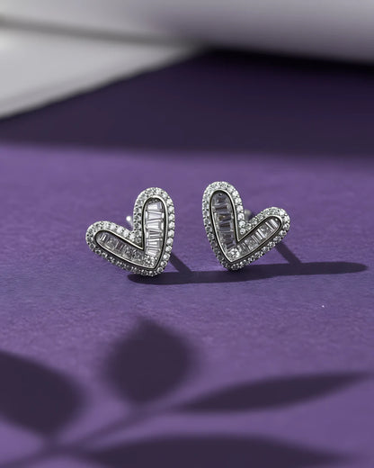 Love Frame Studs| 925 sterling silver earrings