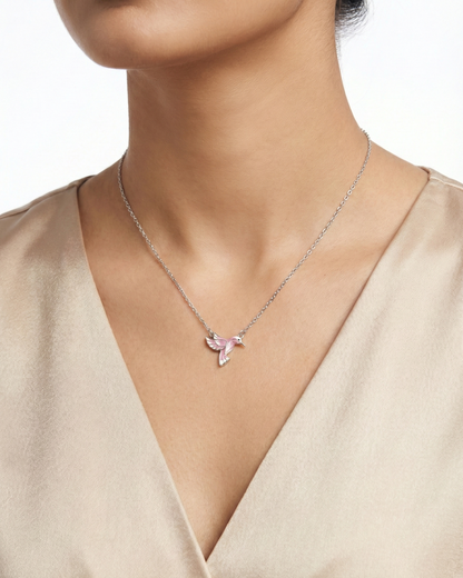 Pink Hummingbird Pendant