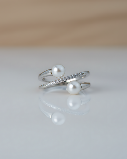 Pearl Duo Wrap Ring