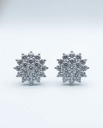 Starburst Sparkle Stud Earrings | 925 Sterling Silver