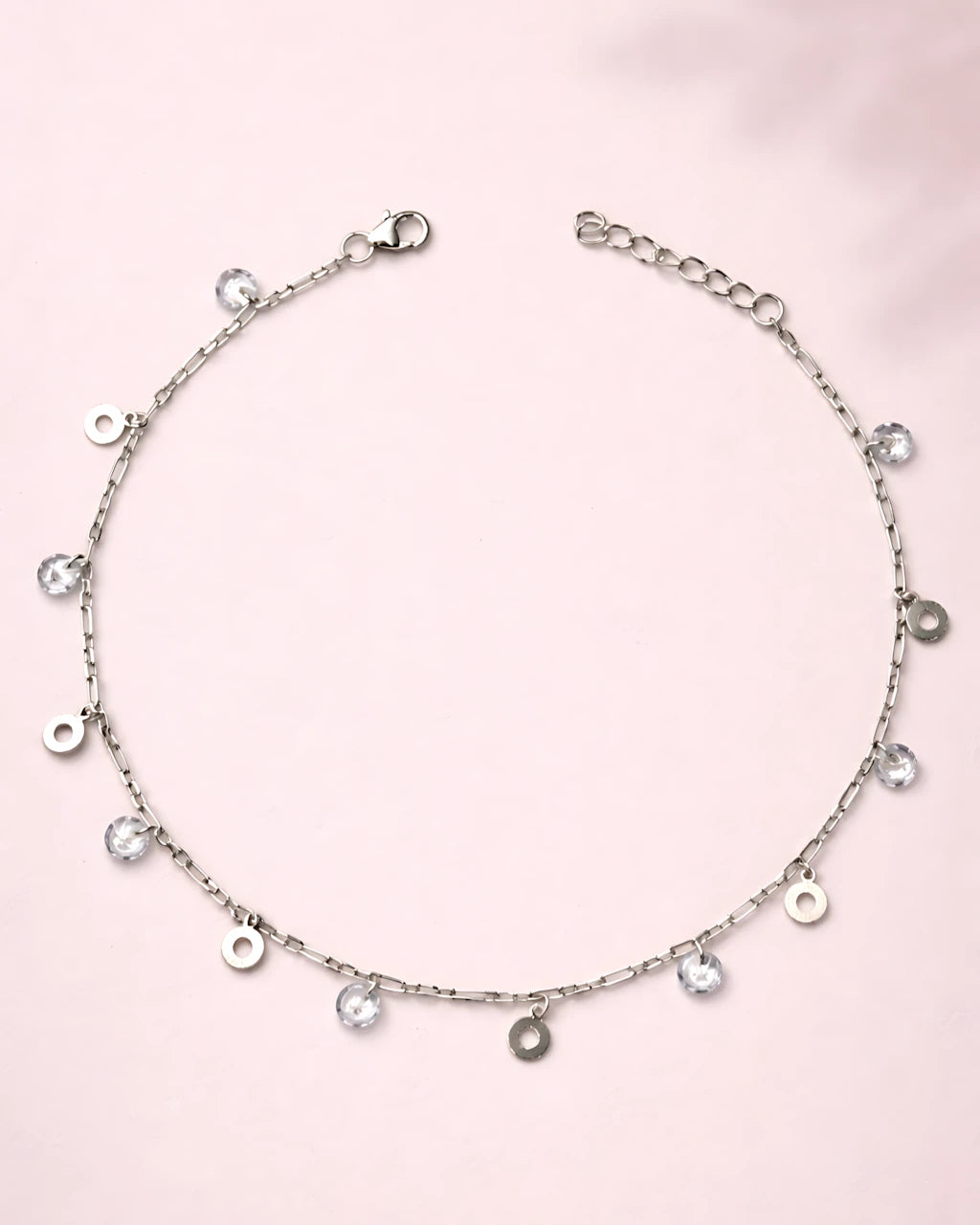 Gleaming Drops Single Anklet