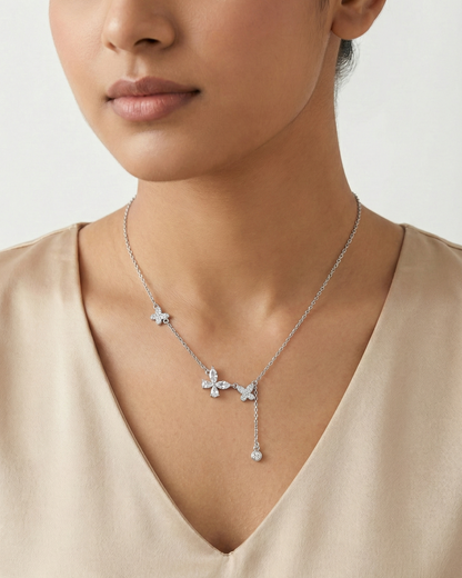 Asymmetrical Butterfly Drop Pendant
