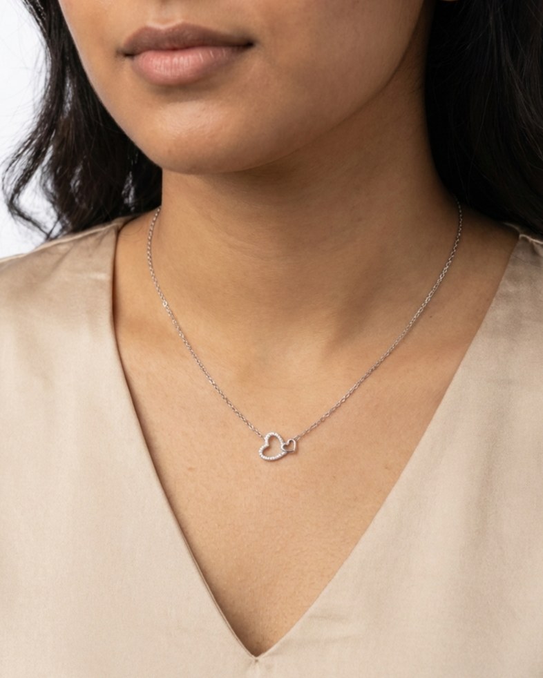 Valentine Twin Heart Necklace