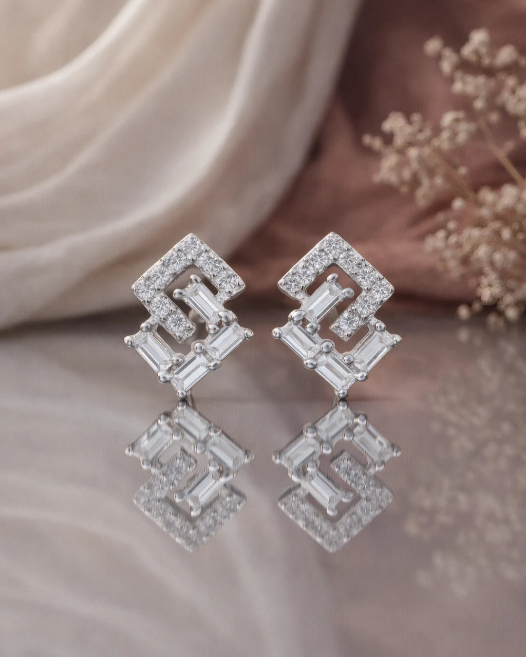 Angular Allure Stud Earrings | 925 Sterling Silver