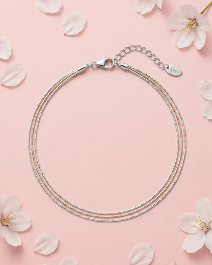 Two Tone Braided Single Anklet